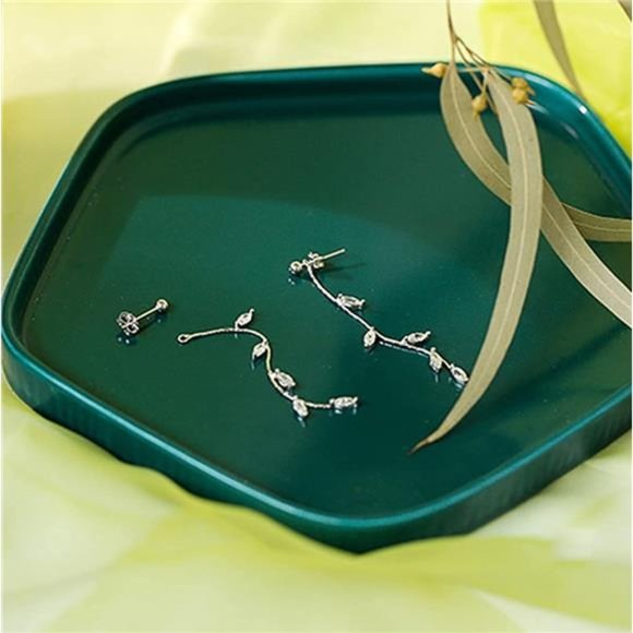 Sterling Silver Olive Leaf Dangle Earrings - Picture 5 of 6